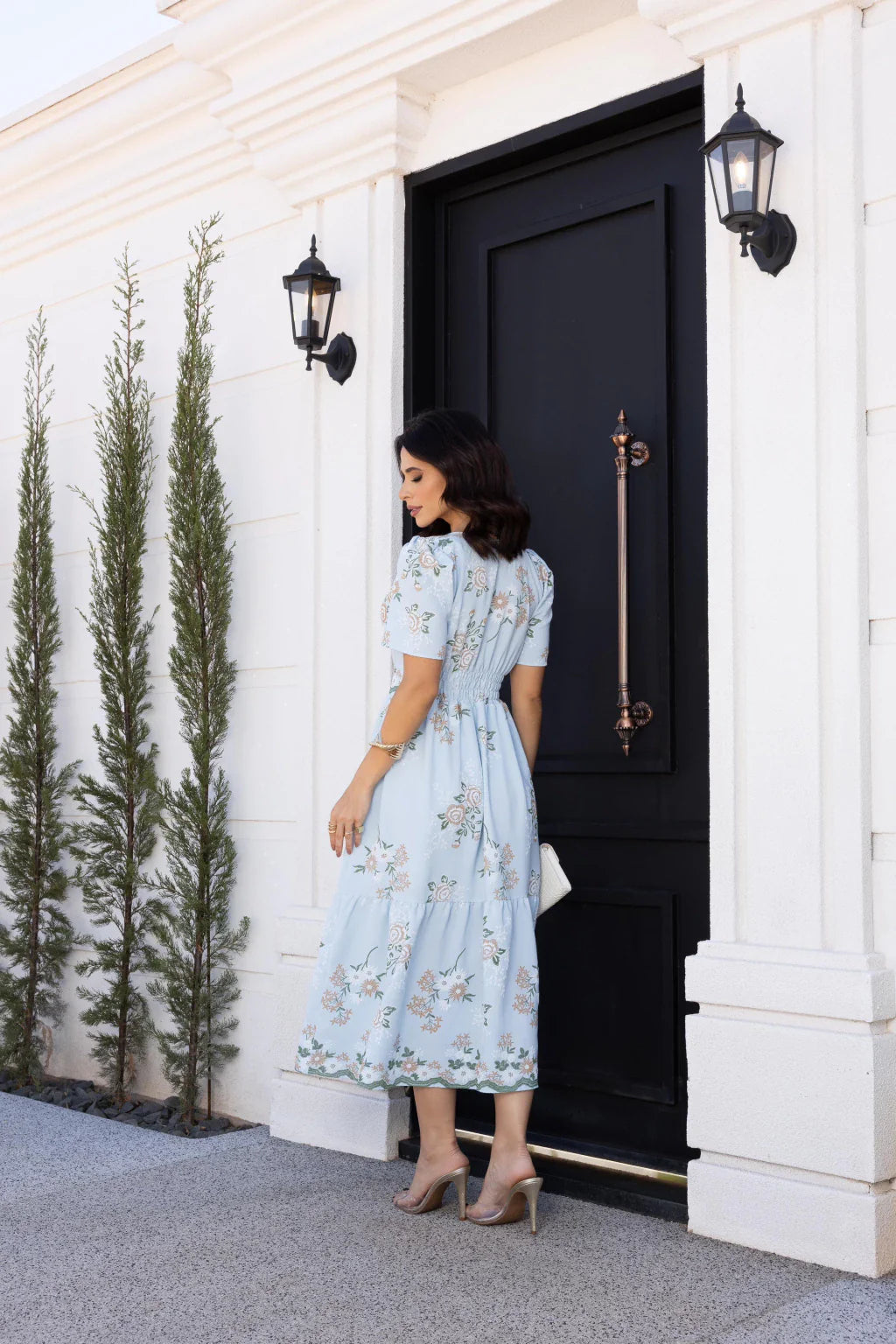 Vestido midi azul floral REF. 9246